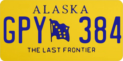 AK license plate GPY384