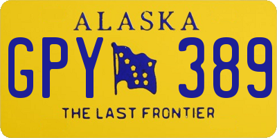 AK license plate GPY389
