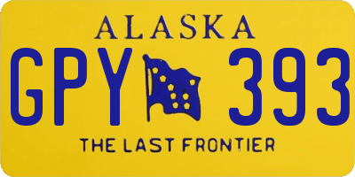 AK license plate GPY393