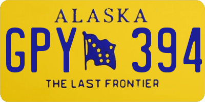 AK license plate GPY394