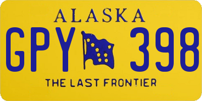 AK license plate GPY398