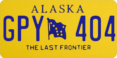 AK license plate GPY404