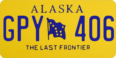 AK license plate GPY406