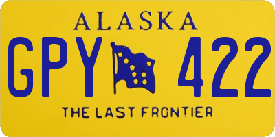 AK license plate GPY422