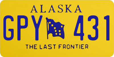 AK license plate GPY431