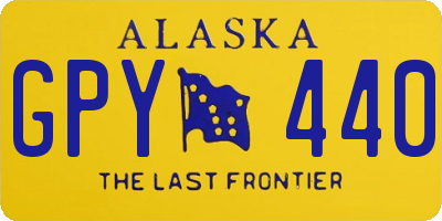 AK license plate GPY440