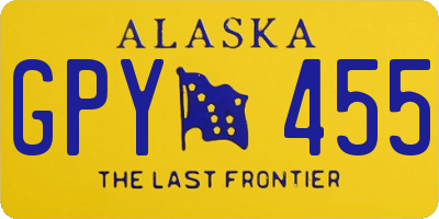 AK license plate GPY455