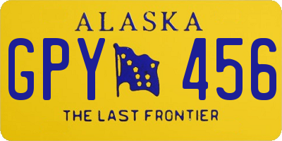 AK license plate GPY456