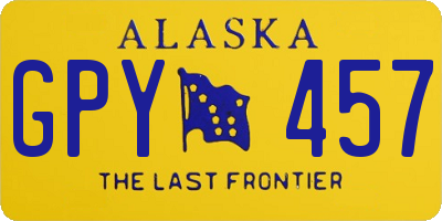 AK license plate GPY457