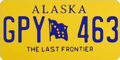 AK license plate GPY463