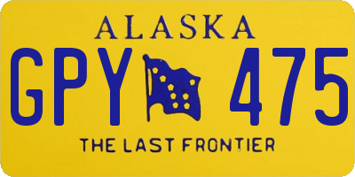 AK license plate GPY475