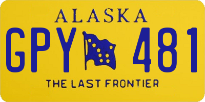 AK license plate GPY481