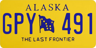 AK license plate GPY491