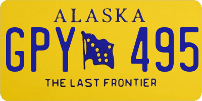 AK license plate GPY495