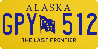 AK license plate GPY512