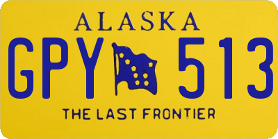 AK license plate GPY513