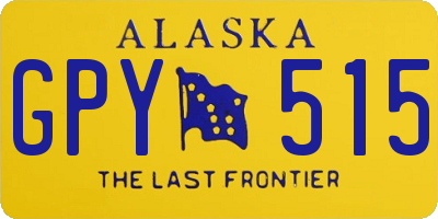AK license plate GPY515
