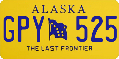 AK license plate GPY525