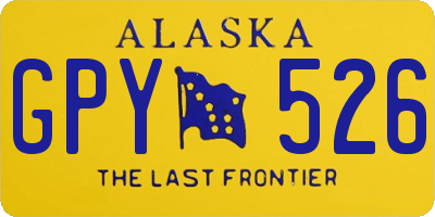 AK license plate GPY526