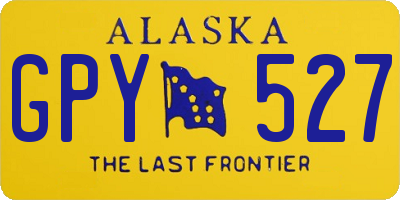 AK license plate GPY527