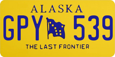 AK license plate GPY539