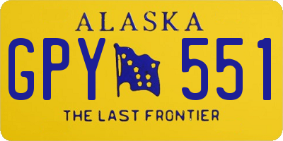 AK license plate GPY551