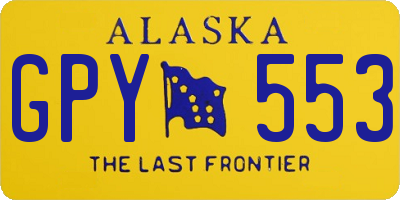 AK license plate GPY553