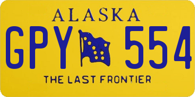 AK license plate GPY554