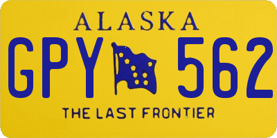 AK license plate GPY562