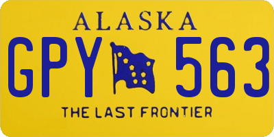 AK license plate GPY563