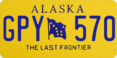 AK license plate GPY570