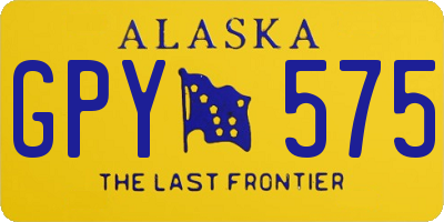 AK license plate GPY575