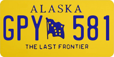 AK license plate GPY581