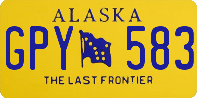 AK license plate GPY583