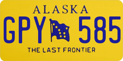 AK license plate GPY585