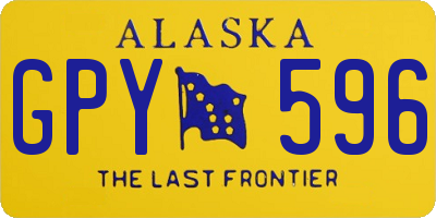 AK license plate GPY596