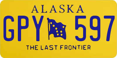AK license plate GPY597