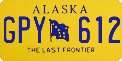 AK license plate GPY612