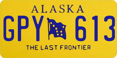 AK license plate GPY613