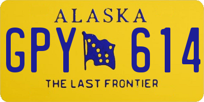 AK license plate GPY614