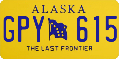 AK license plate GPY615
