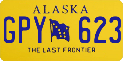 AK license plate GPY623