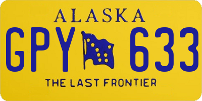 AK license plate GPY633