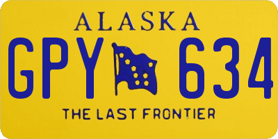 AK license plate GPY634