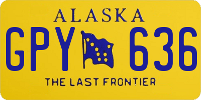 AK license plate GPY636