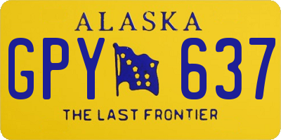 AK license plate GPY637