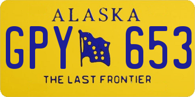 AK license plate GPY653