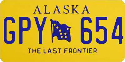 AK license plate GPY654