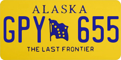 AK license plate GPY655