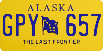 AK license plate GPY657